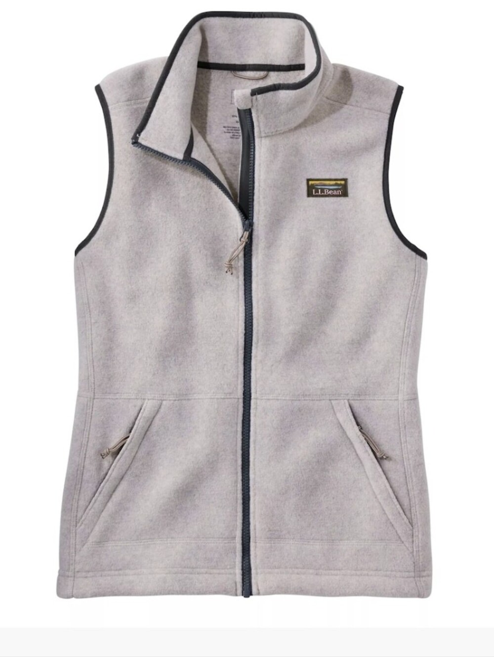 Mens L.L. Bean Mountain Classic Fleece Vest Gray Size Large